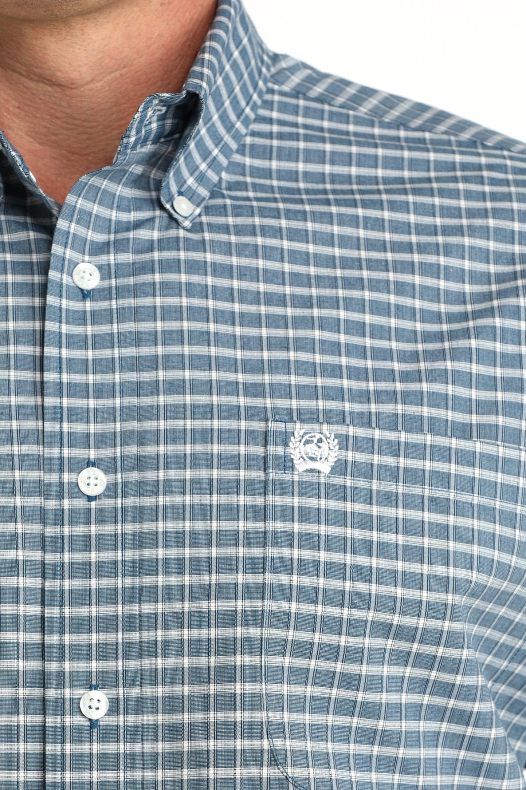 mens blue Classic Fit Print Long Sleeve Shirt from Cinch - High Call Outfitters