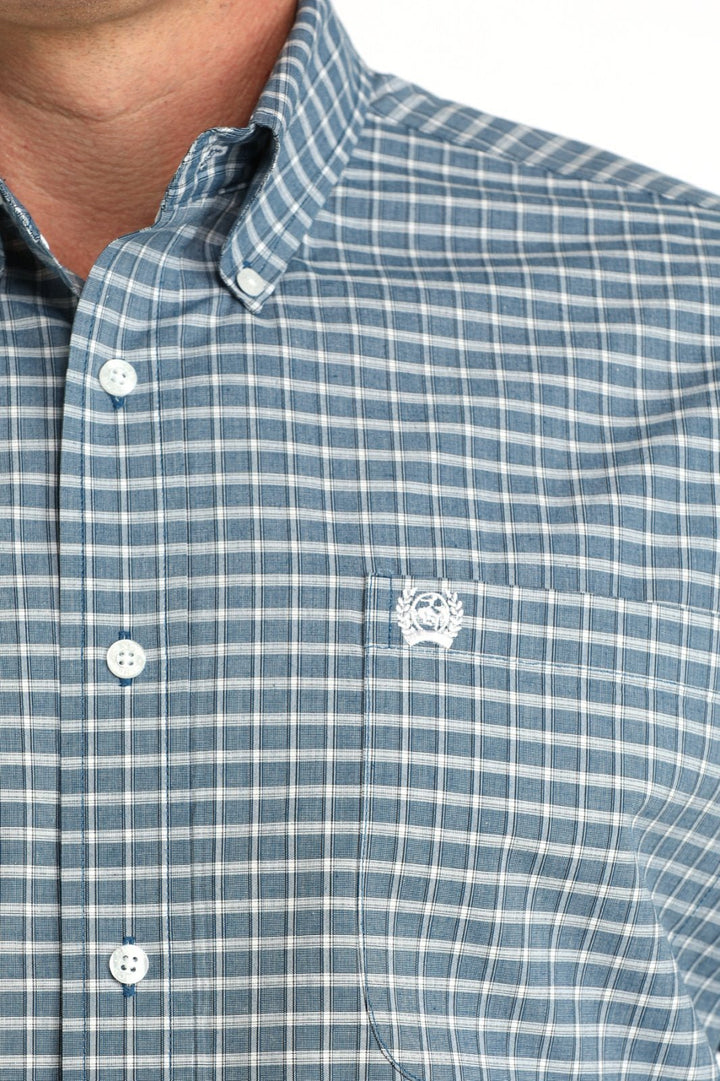 mens blue Classic Fit Print Long Sleeve Shirt from Cinch - High Call Outfitters