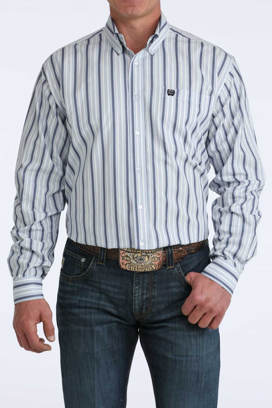 Classic Fit Stripe Shirt from Cinch - High Call Outfitters