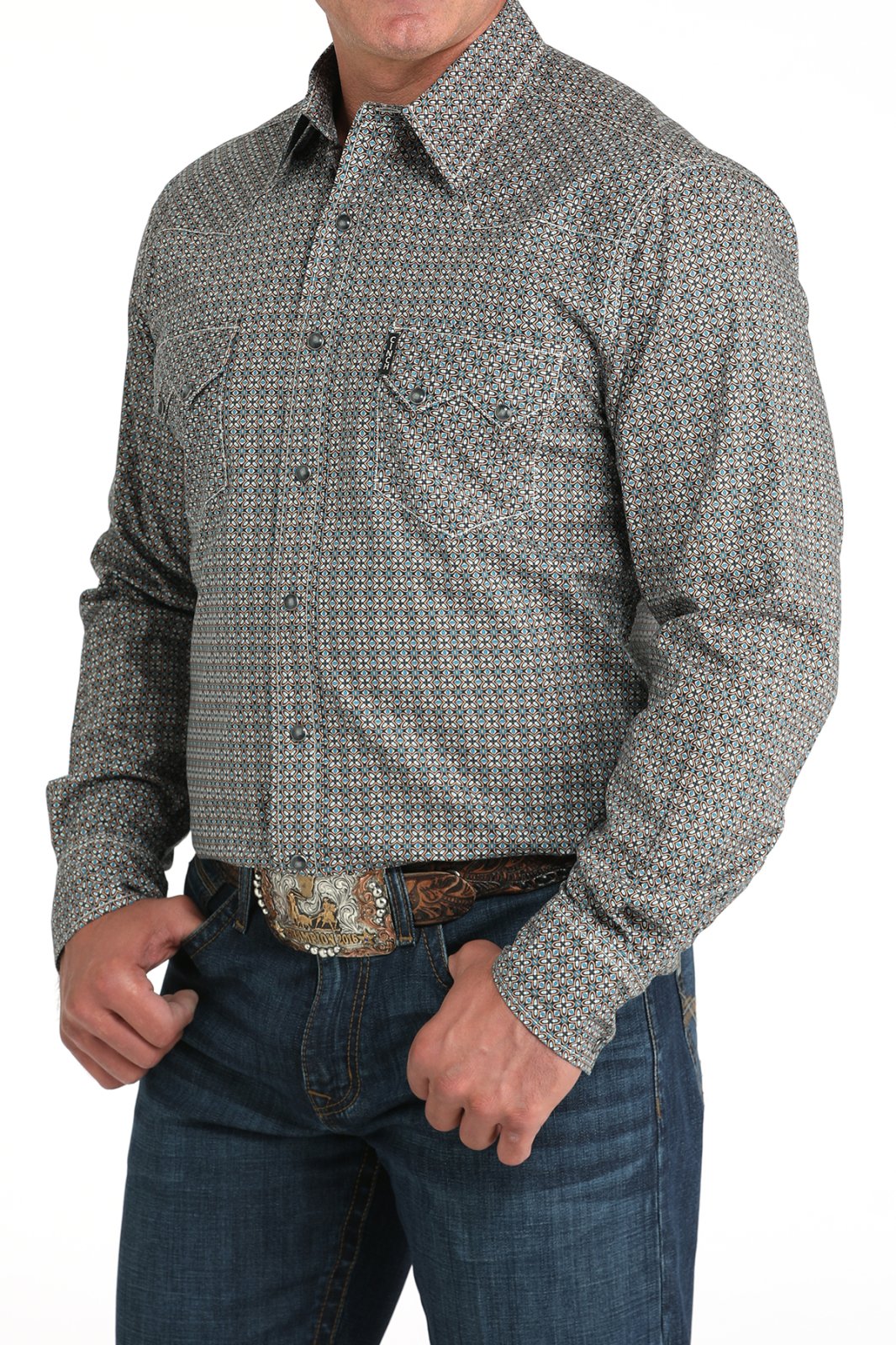 Modern Fit Print Long Sleeve Shirt from Cinch