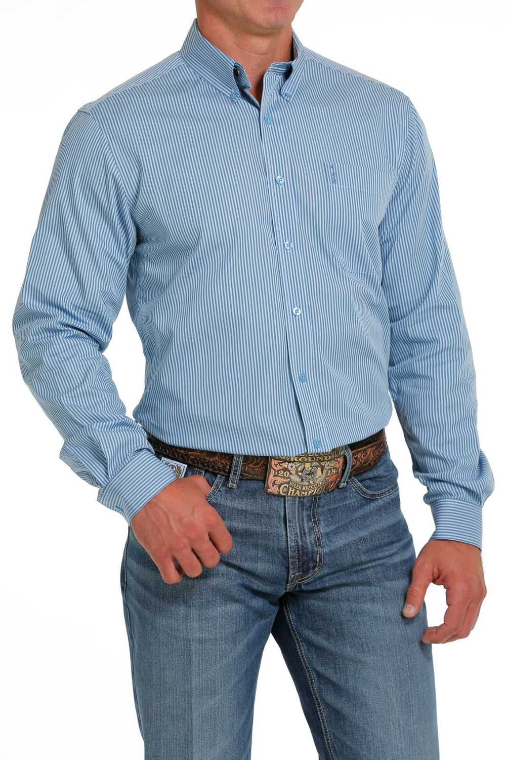 Modern Fit Stripe Woven from Cinch - High Call Outfitters