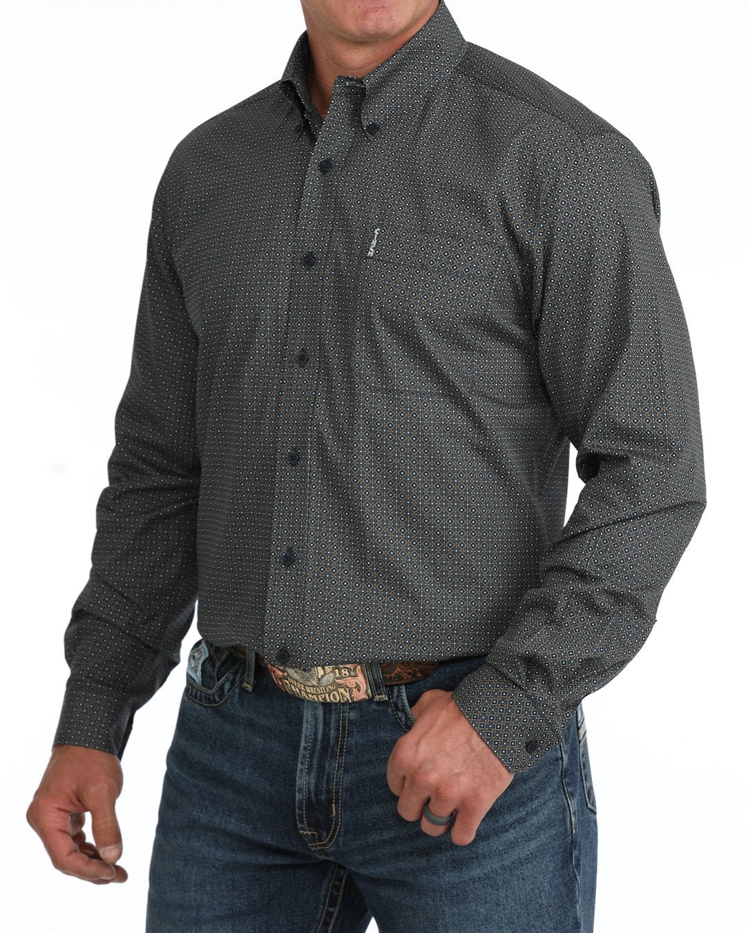 Modern Fit Print Long Sleeve Shirt from Cinch