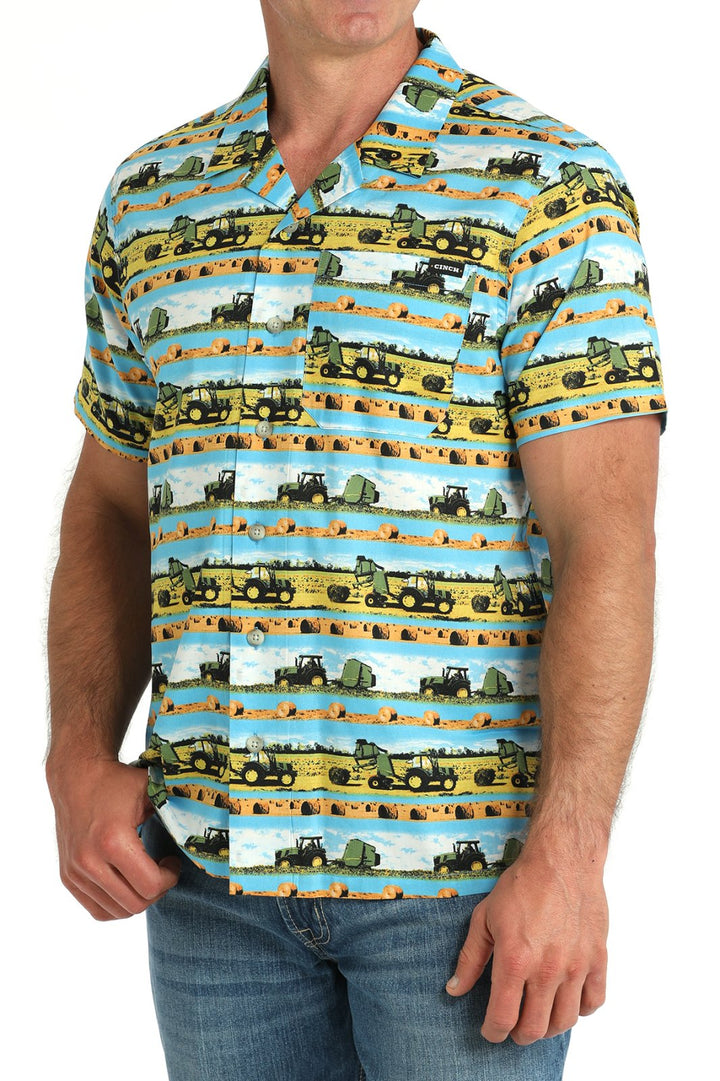John Deere & Baler Camp Shirt from Cinch