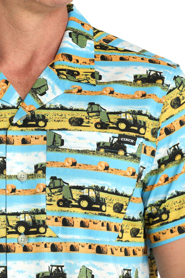 John Deere & Baler Camp Shirt from Cinch