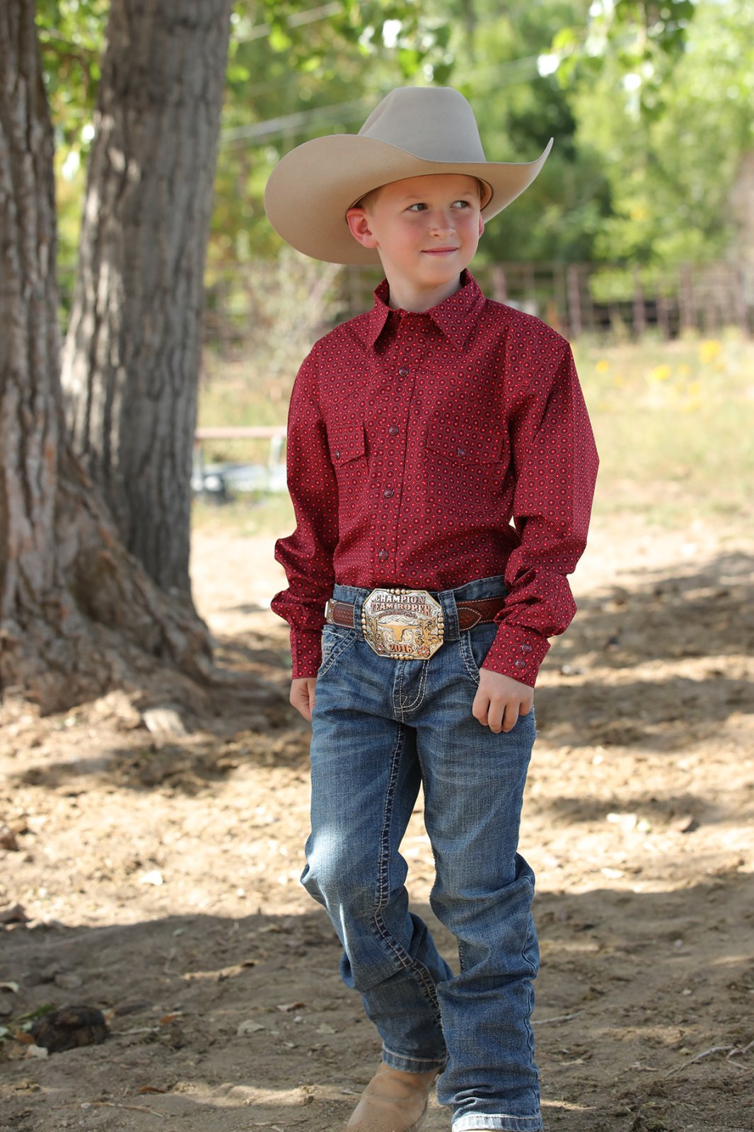 Classic Long Sleeve Print Woven from Cinch