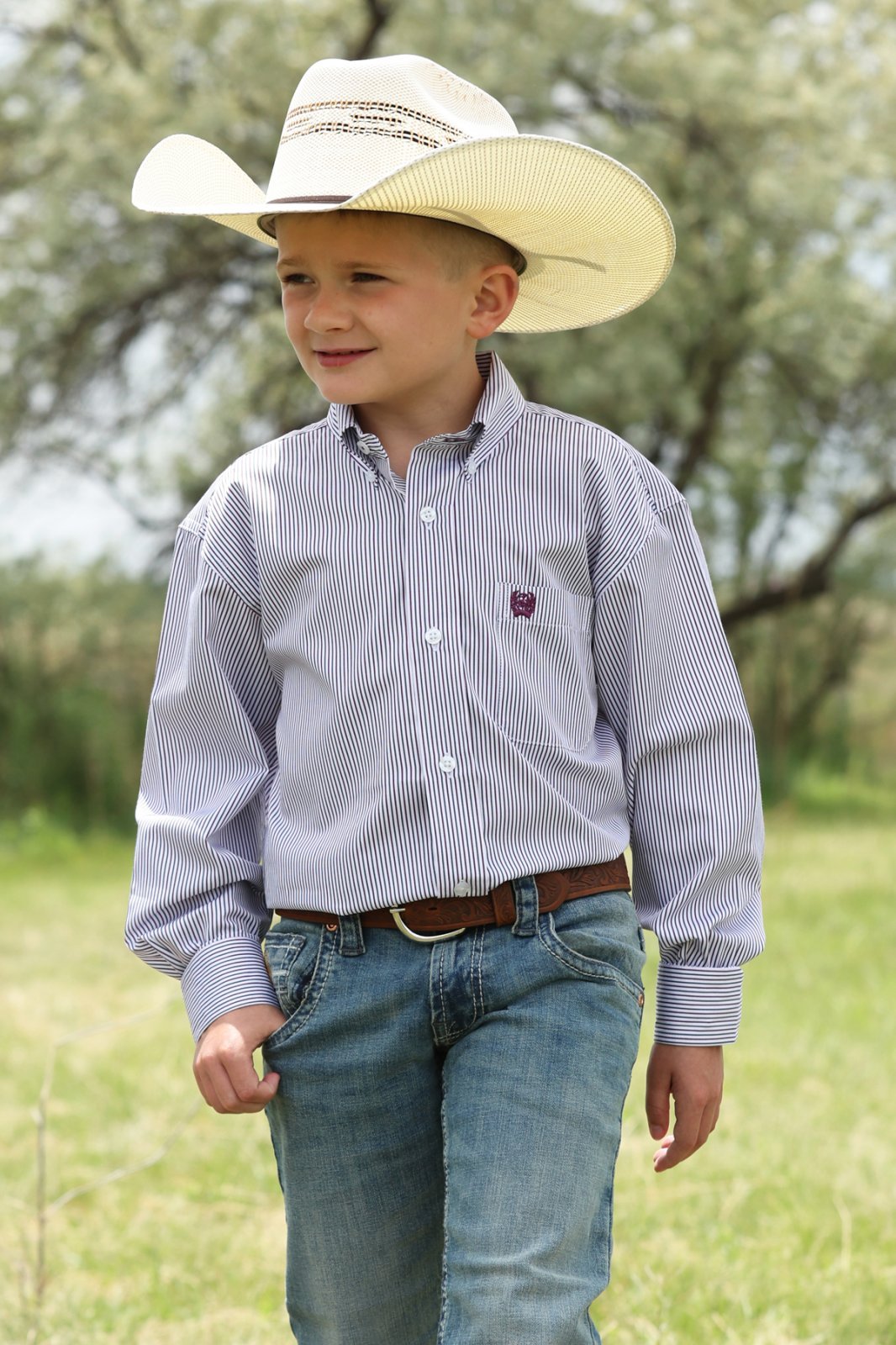 Youth Classic Fit Stripe Shirt from Cinch - High Call Outfitters