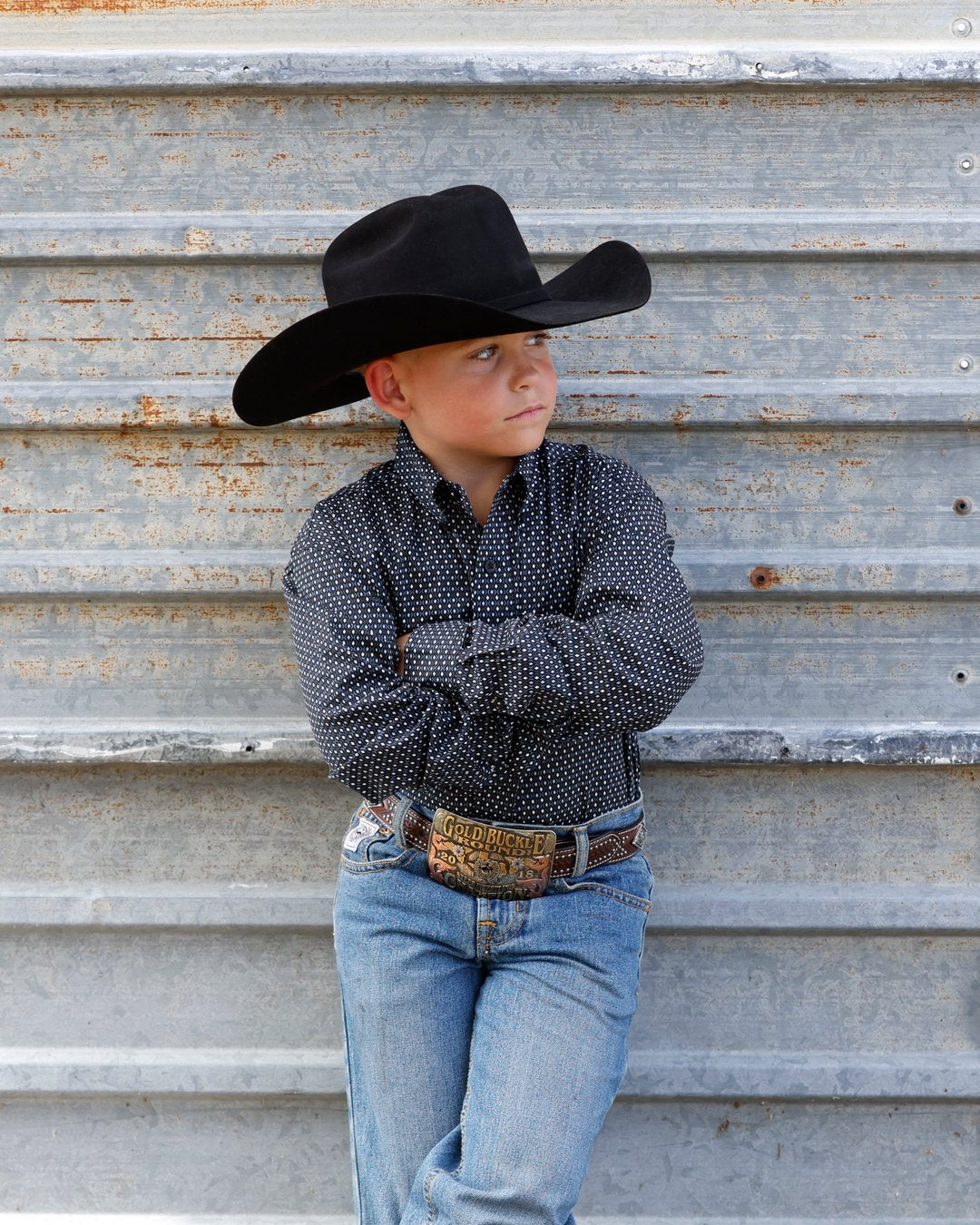 Boys Long Sleeve Print Shirt from Cinch