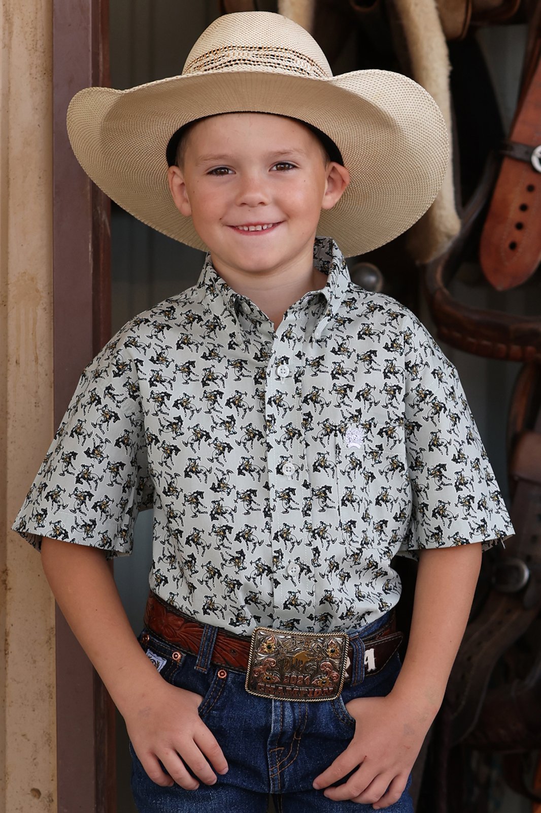 Boys Classic Fit Print Shirt from Cinch - High Call Outfitters