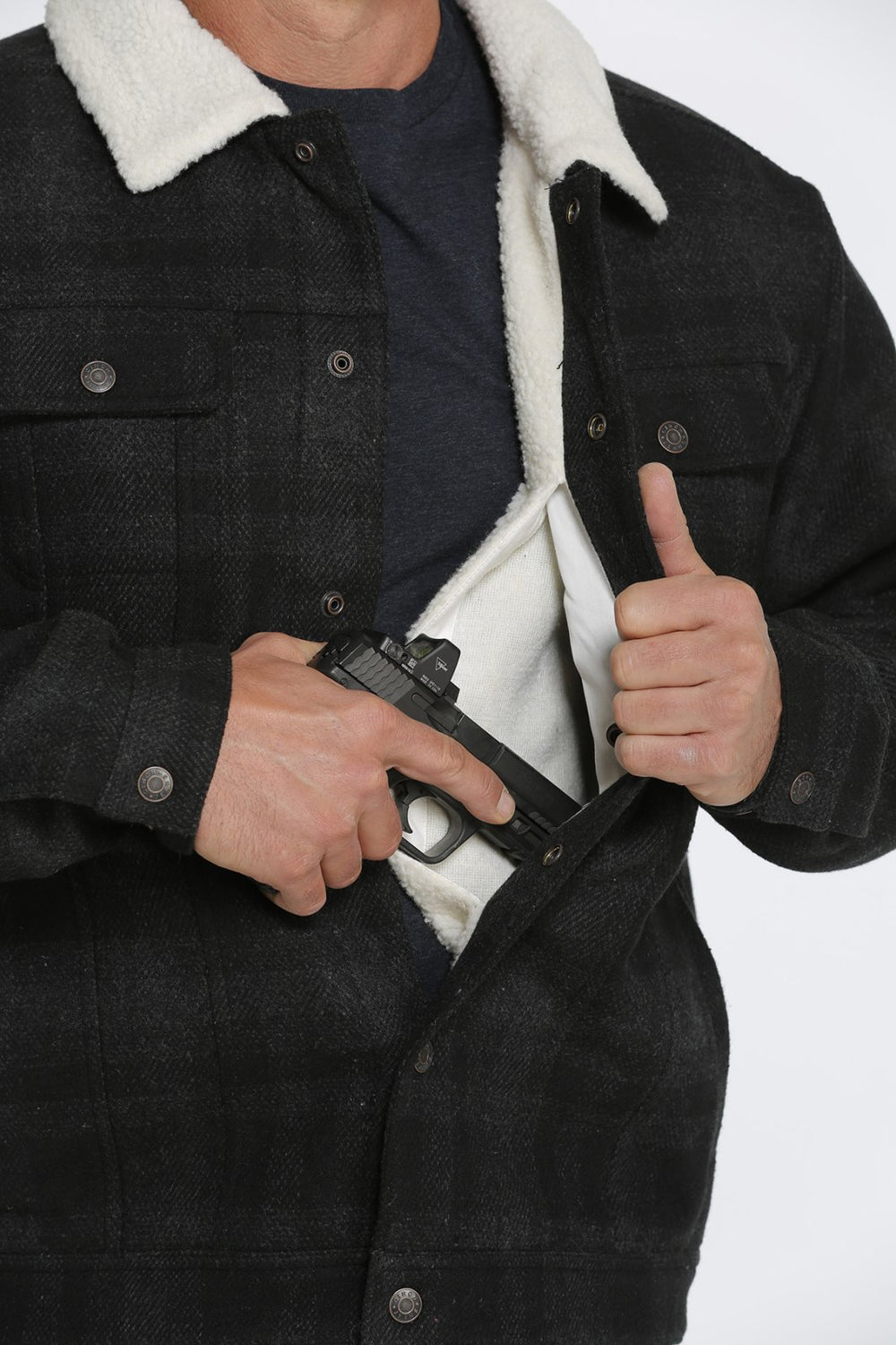 Plaid Fleece Trucker Jacket from Cinch - High Call Outfitters
