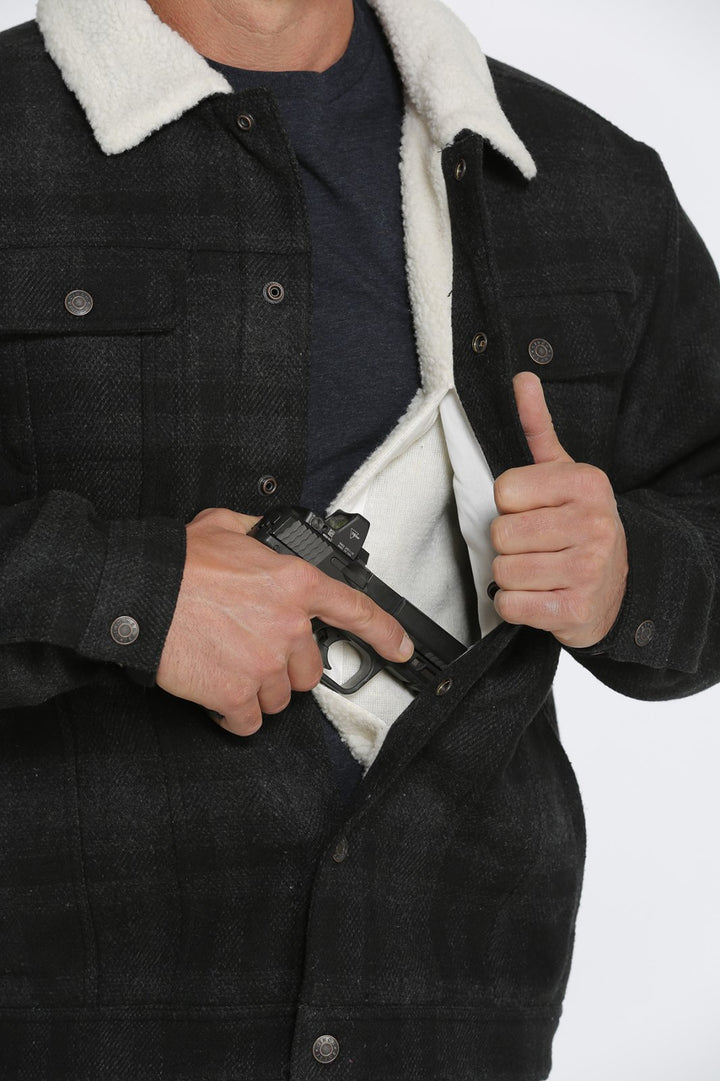 Plaid Fleece Trucker Jacket from Cinch
