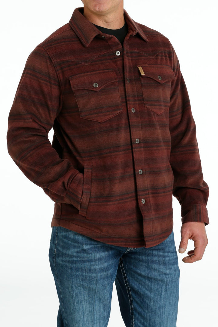 Striped Fleece Shacket from Cinch