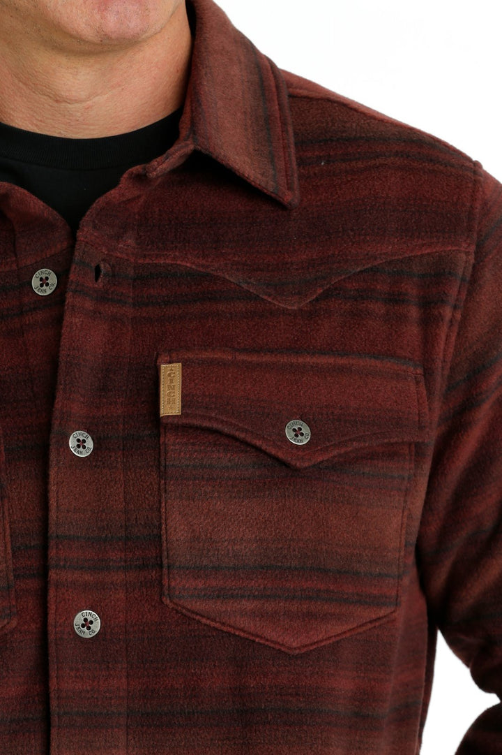 Striped Fleece Shacket from Cinch