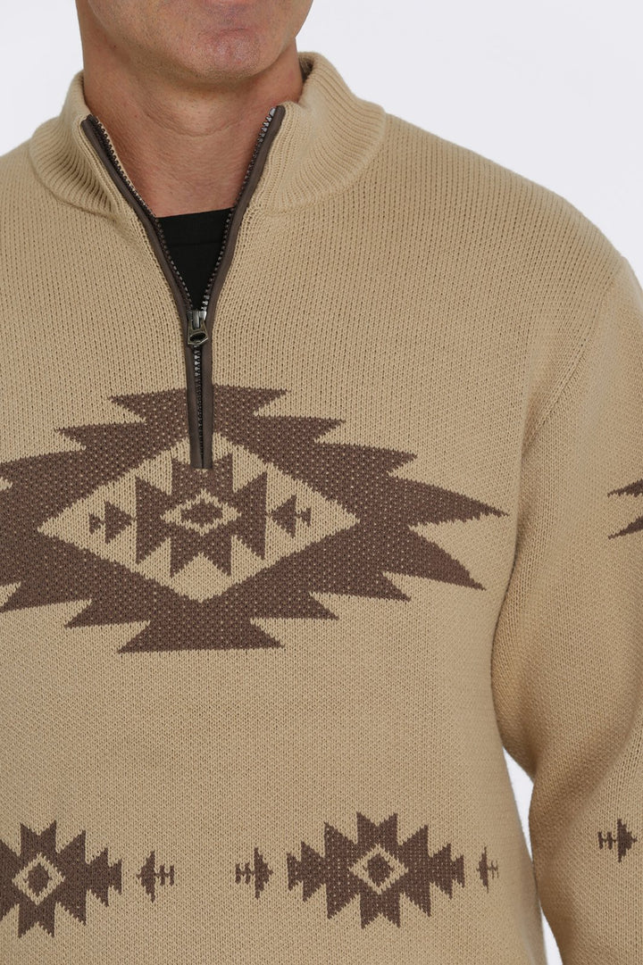 1/4 Zip Aztec Sweater from Cinch