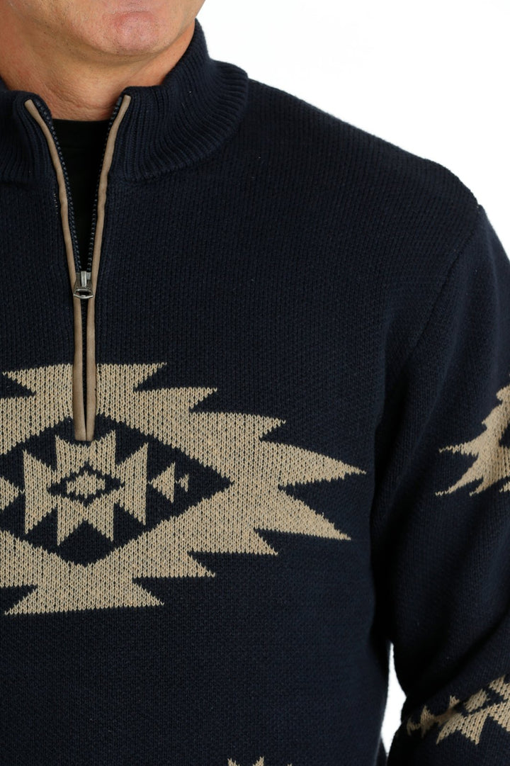 1/4 Zip Aztec Sweater from Cinch