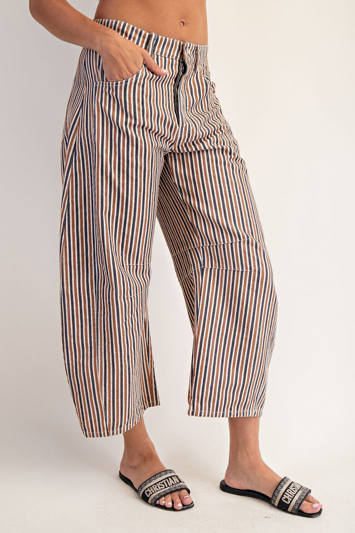 Mineral Stripe Barrel Pant