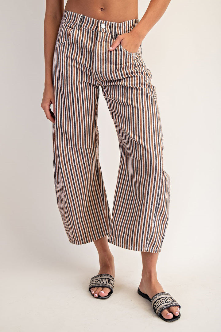 Mineral Stripe Barrel Pant