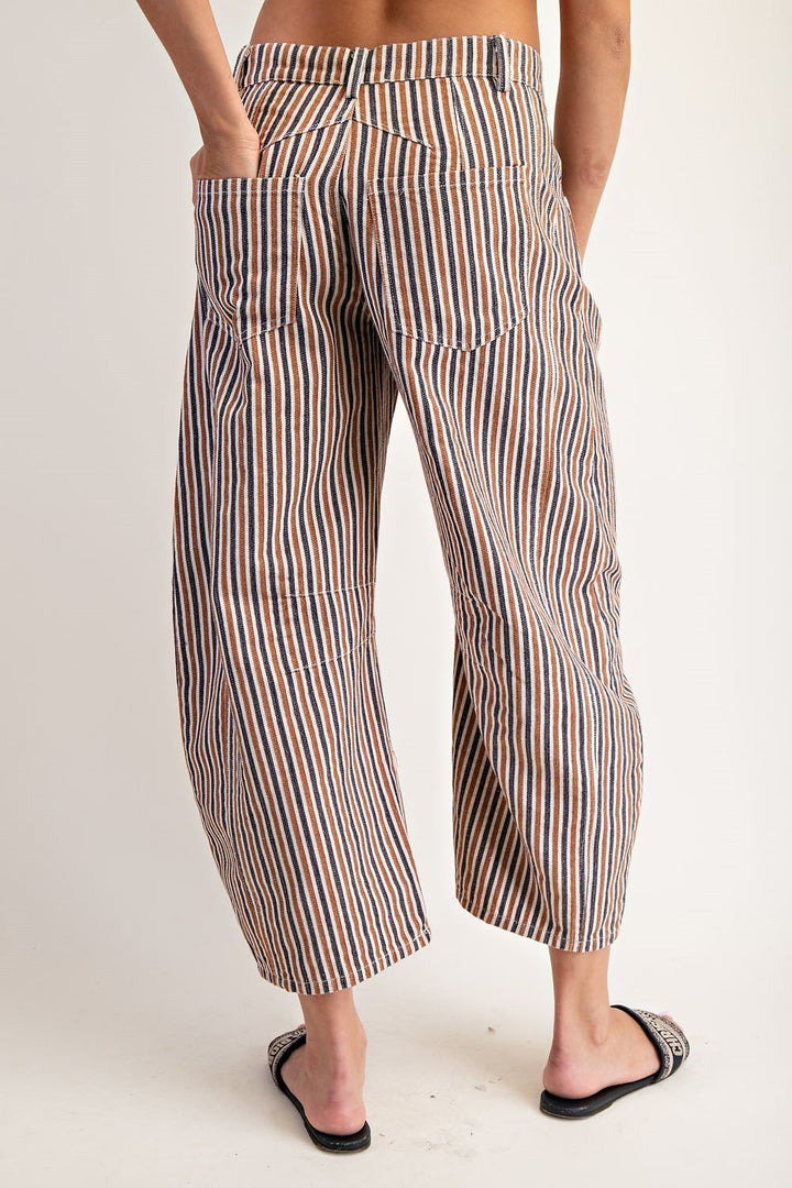 Mineral Stripe Barrel Pant