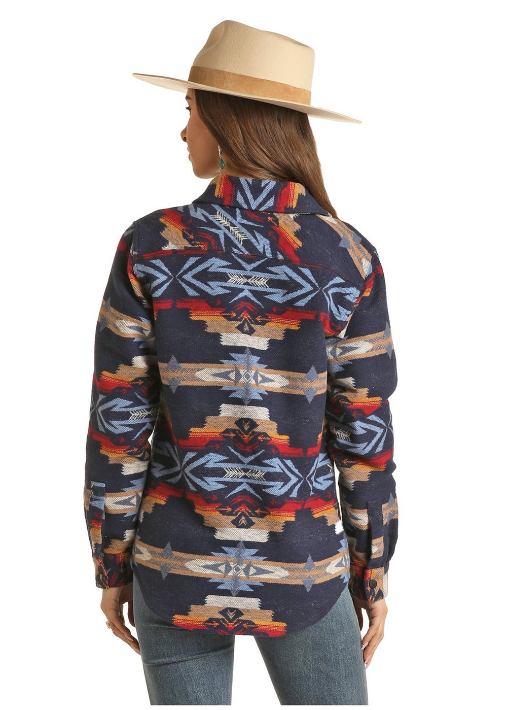 Aztec Shirt Jacket from Rock & Roll Cowgirl - High Call Outfitters