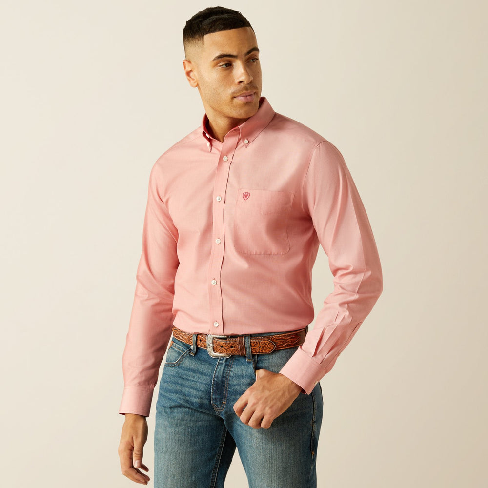 Wrinkle Free Solid Fitted Shirt from Ariat - High Call Outfitters