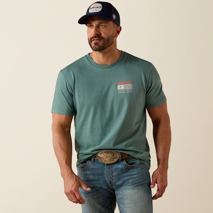 Hidden Valley Flag Short Sleeve Tee from Ariat - High Call Outfitters