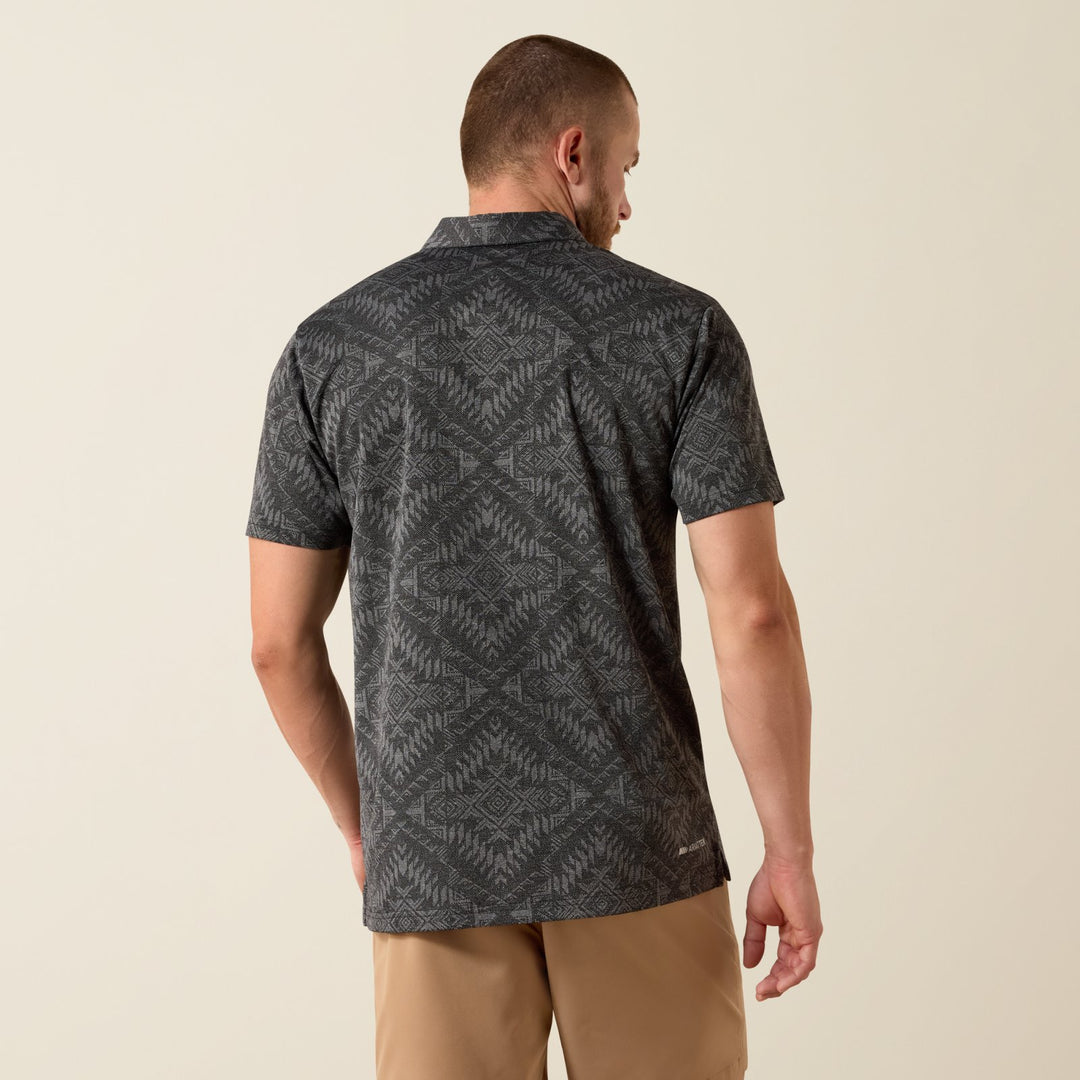 Jacquard Printed Fitted Polo from Ariat - High Call Outfitters