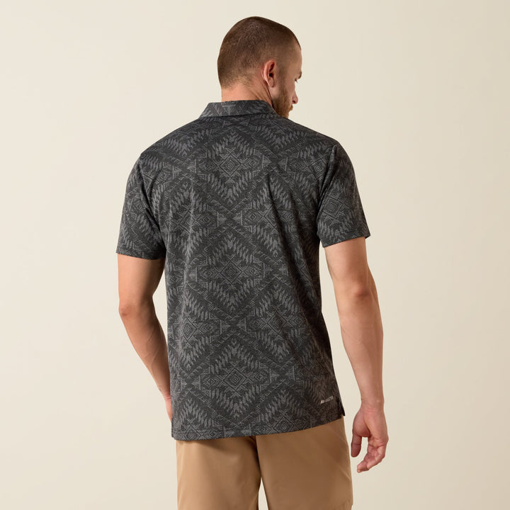 Jacquard Printed Fitted Polo from Ariat - High Call Outfitters
