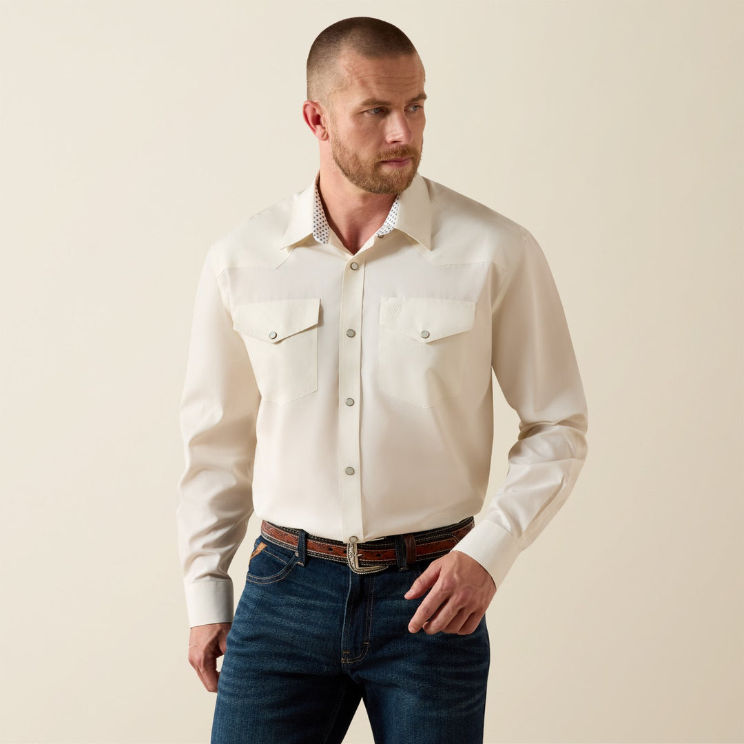 Wrinkle Free Pinpoint Oxford Classic Fit Snap Shirt from Ariat - High Call Outfitters