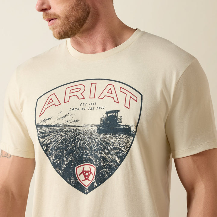 Land of the Free Farm Shield Short Sleeve Tee from Ariat - High Call Outfitters