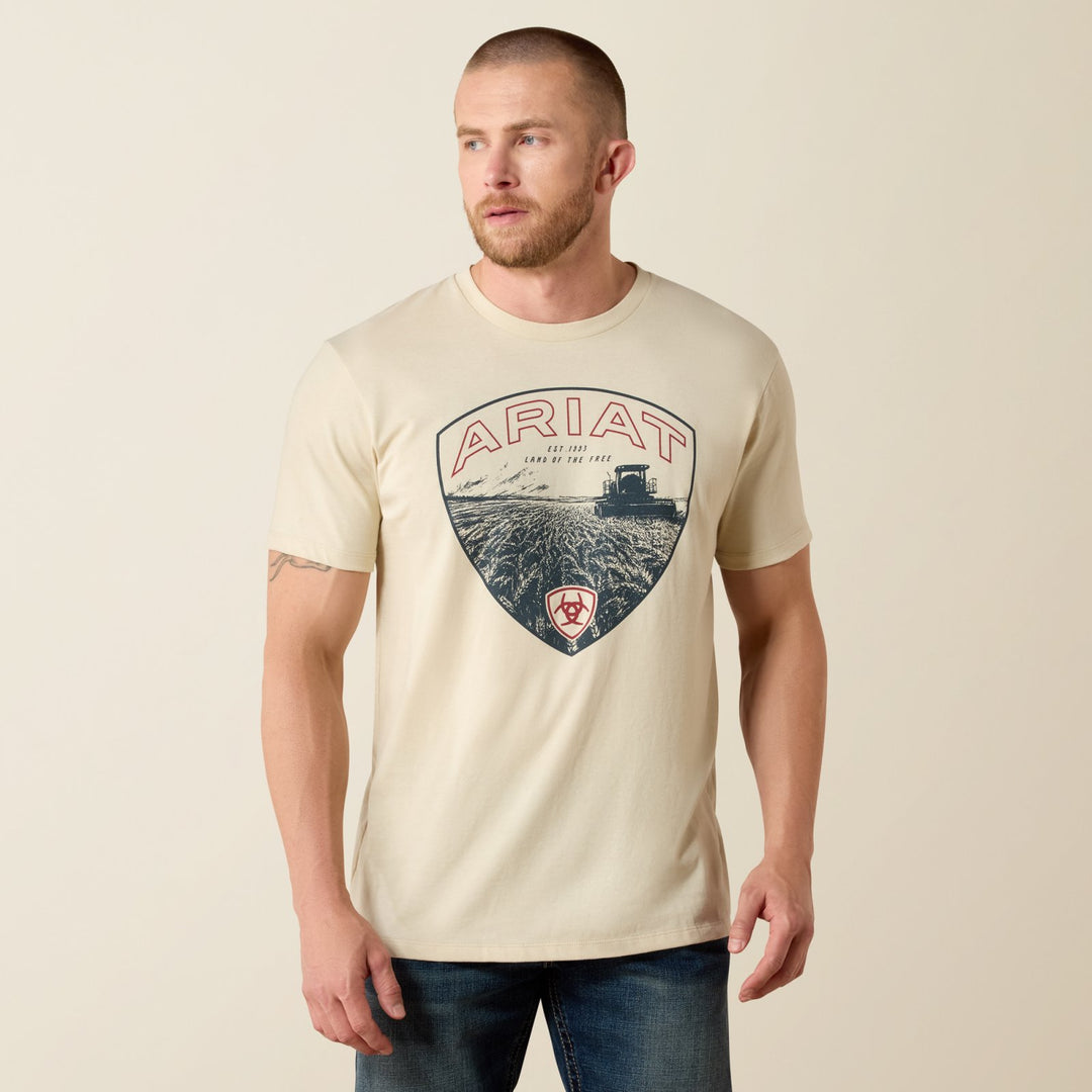 Land of the Free Farm Shield Short Sleeve Tee from Ariat - High Call Outfitters