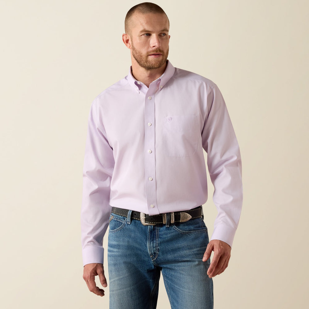 Wrinkle Free Solid Pinpoint Oxford Classic Fit Shirt from Ariat - High Call Outfitters