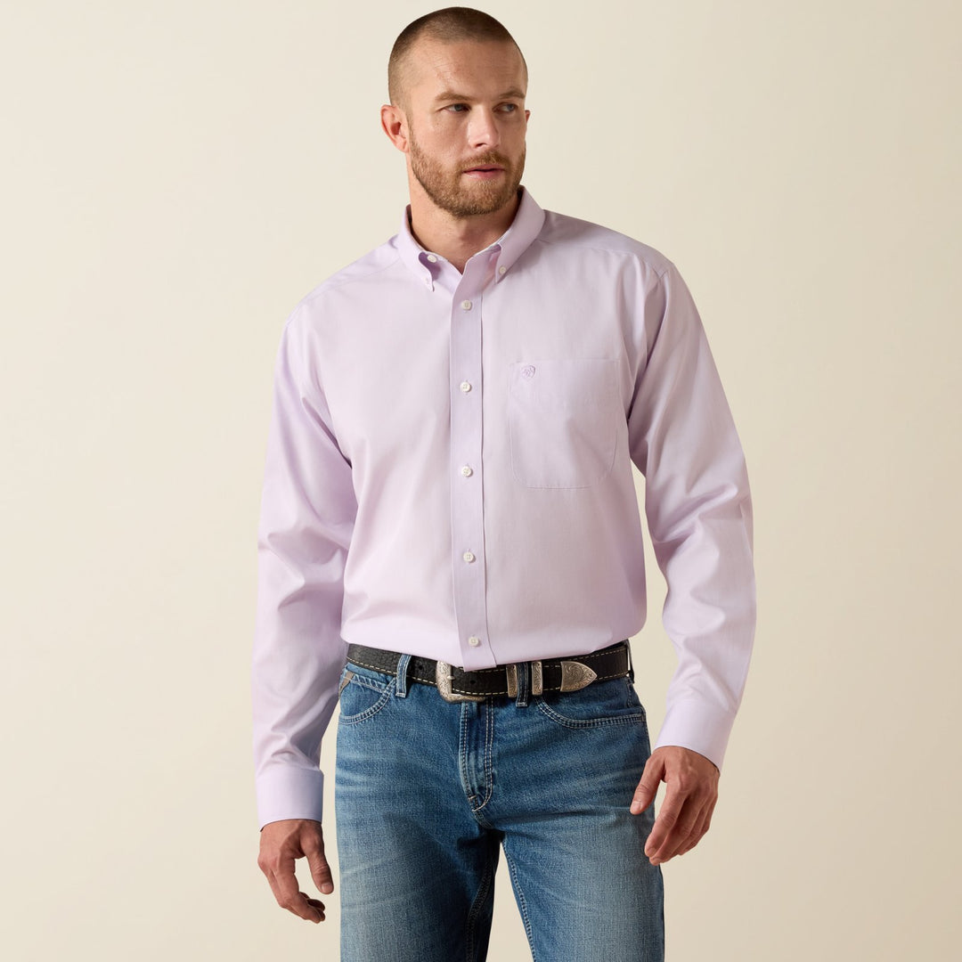 Wrinkle Free Solid Pinpoint Oxford Classic Fit Shirt from Ariat - High Call Outfitters