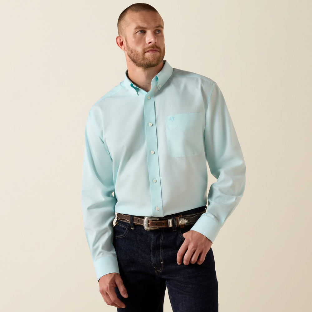 Wrinkle Free Solid Pinpoint Oxford Classic Fit Shirt from Ariat - High Call Outfitters