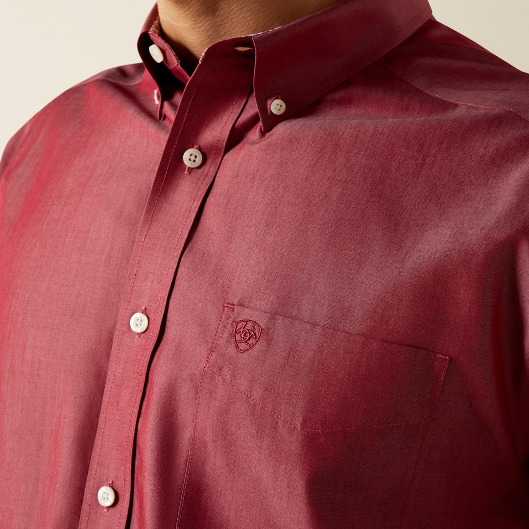 Wrinkle Free Solid Pinpoint Oxford Classic Fit Shirt from Ariat - High Call Outfitters