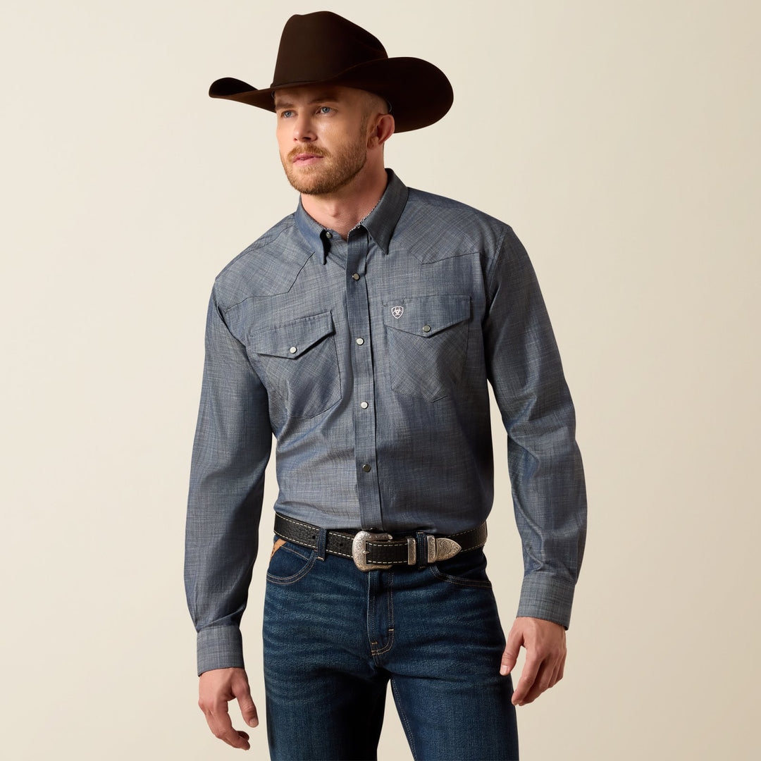 Wrinkle Free Refined Slub Classic Fit Shirt from Ariat - High Call Outfitters