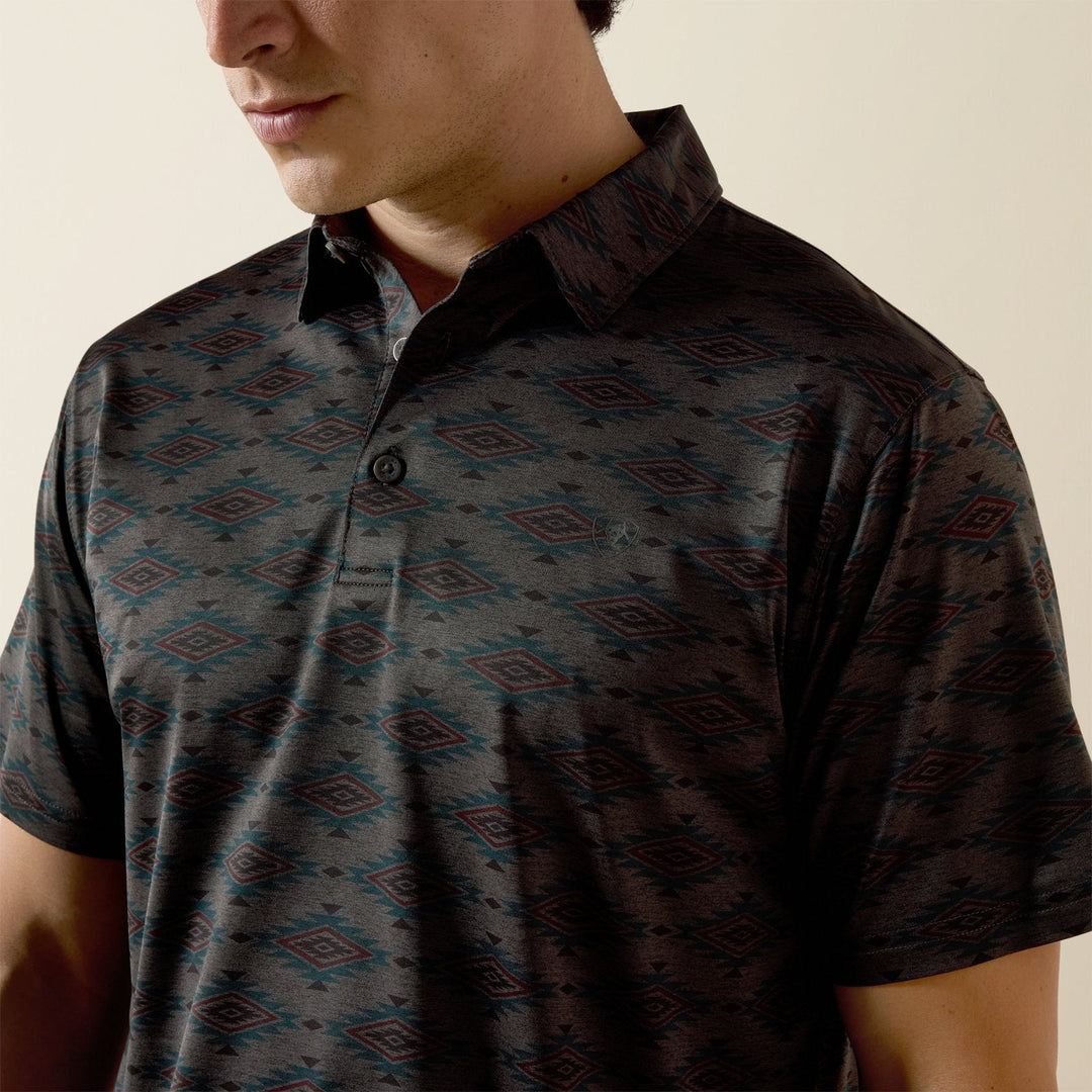 All Over Print Heathered Classic Fit Polo from Ariat - High Call Outfitters