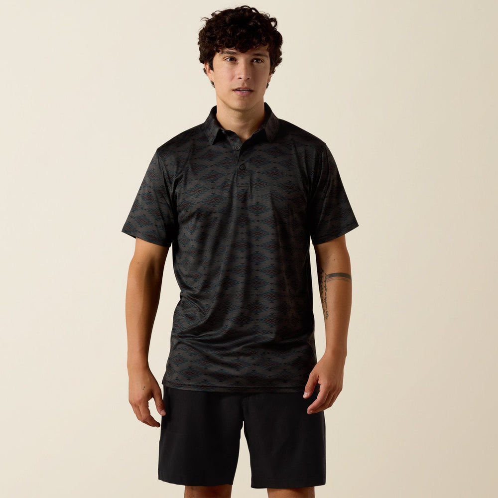 All Over Print Heathered Classic Fit Polo from Ariat - High Call Outfitters