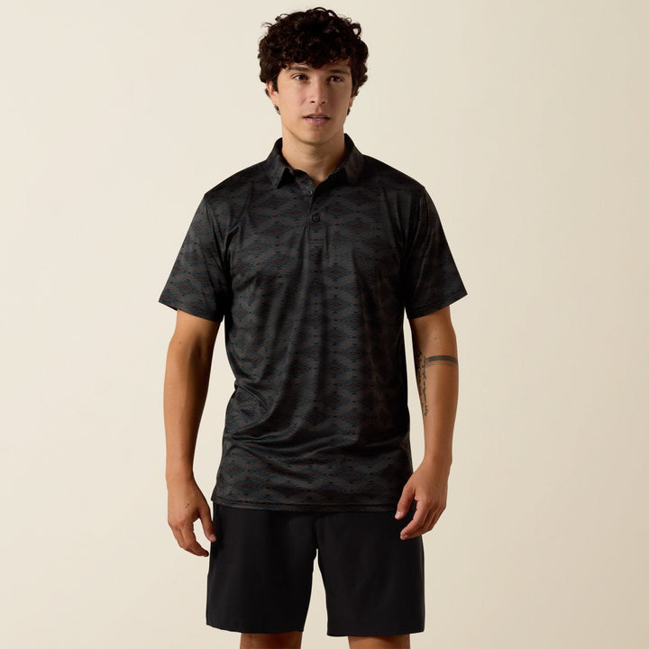All Over Print Heathered Classic Fit Polo from Ariat - High Call Outfitters
