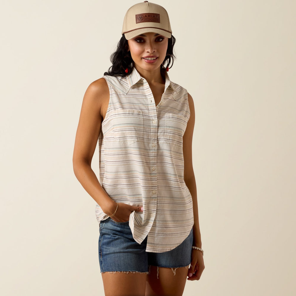 Billie Jean Sleeveless Stripe Shirt from Ariat - High Call Outfitters