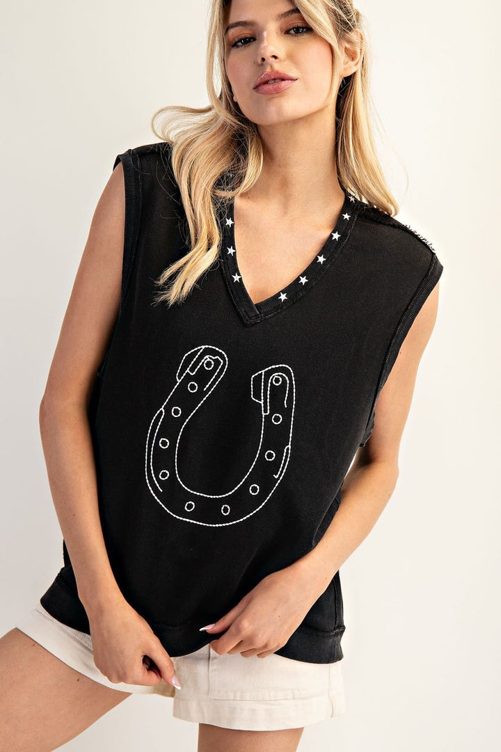 Horseshoe Sleeveless Top