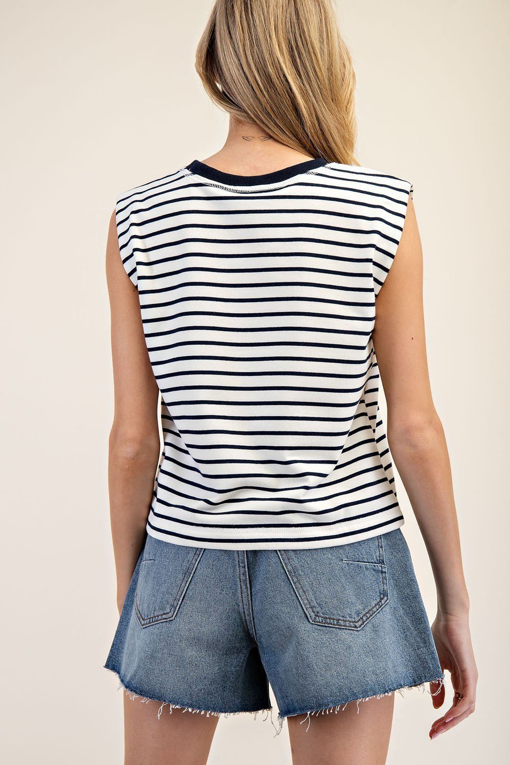 Sleeveless Stripe Top - High Call Outfitters