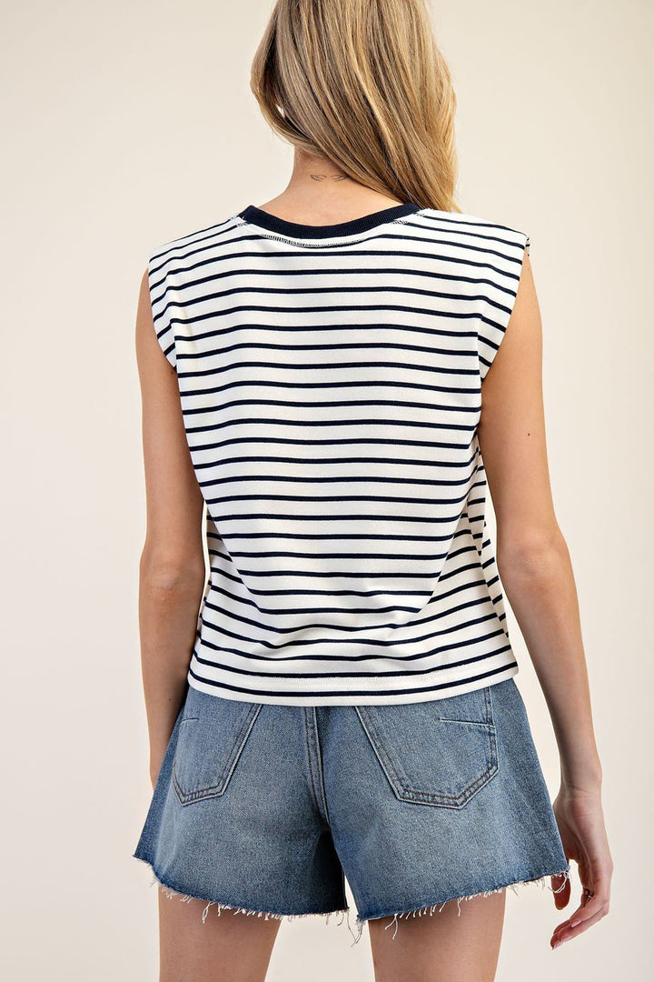 Sleeveless Stripe Top