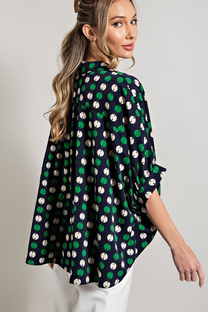 Printed Dolman Shirt