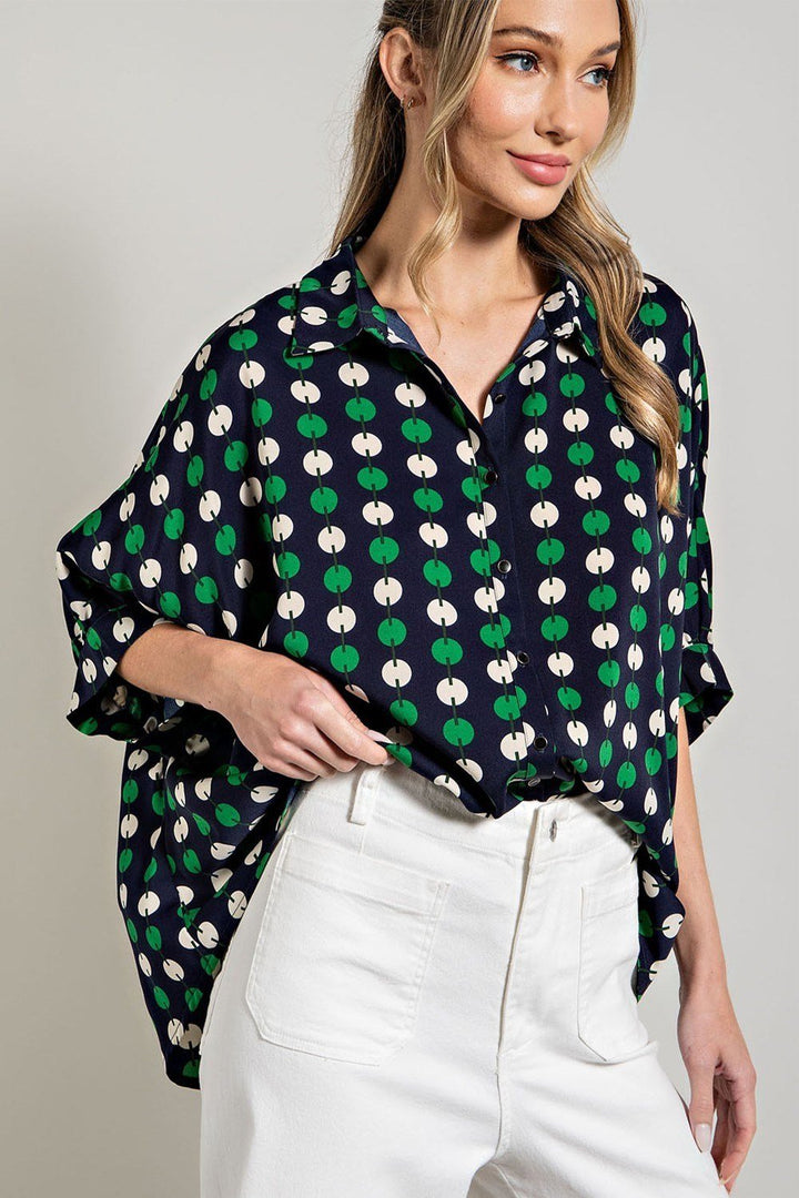 Printed Dolman Shirt