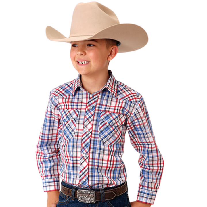 Western Long Sleeve Plaid Shirt from Roper