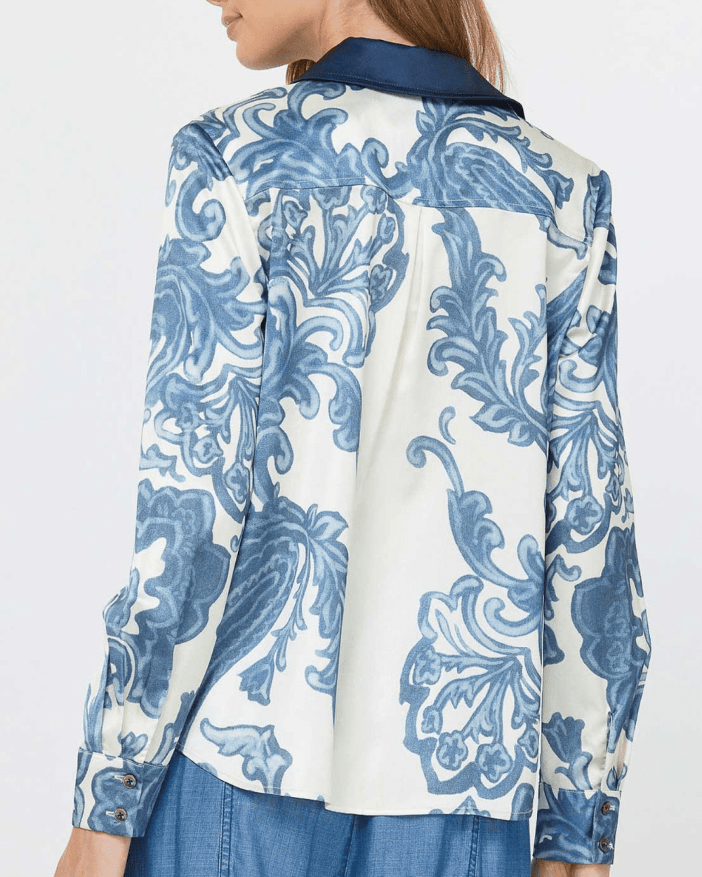 Satin All Over Print Top - High Call Outfitters