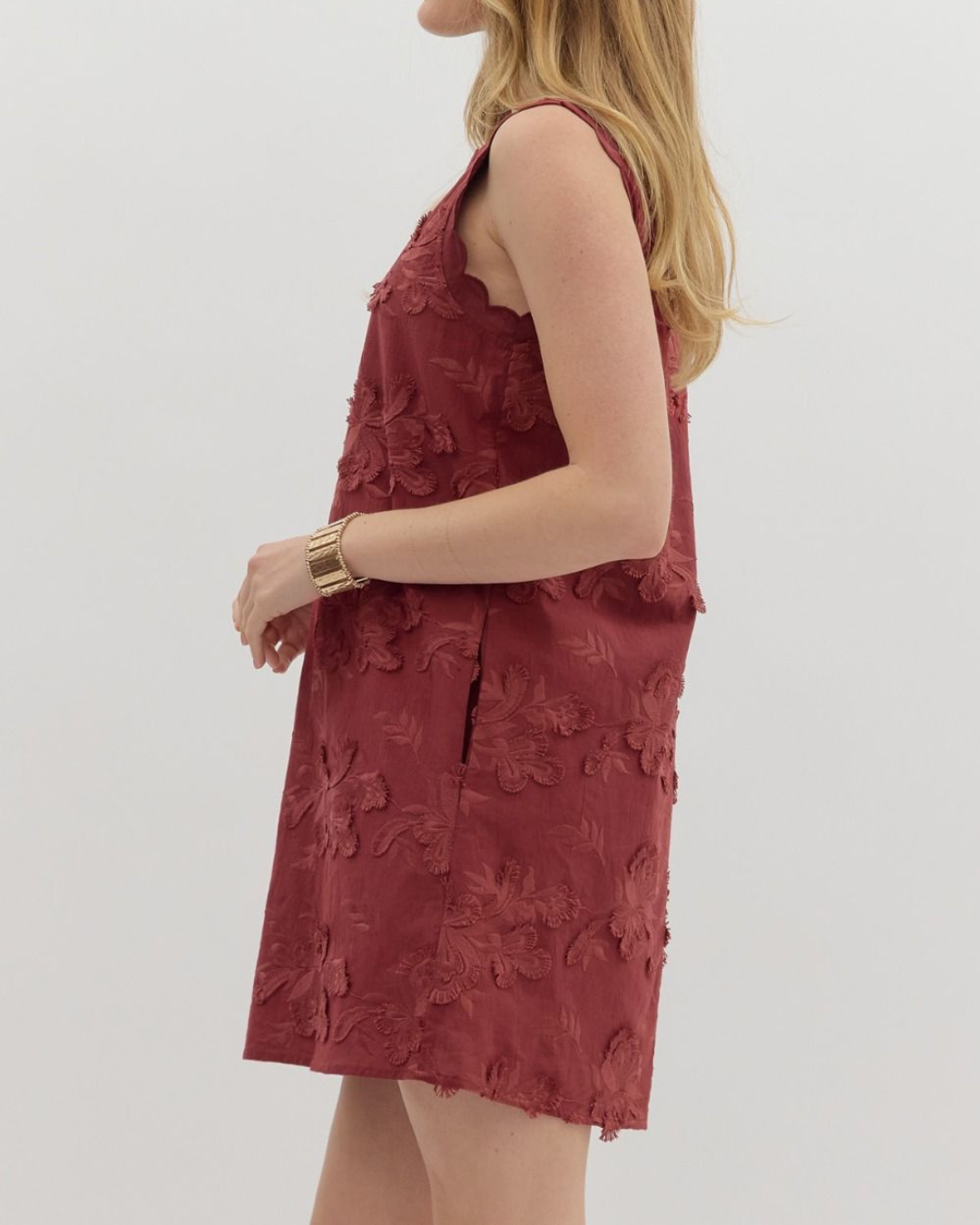 3D Applique Mini Dress