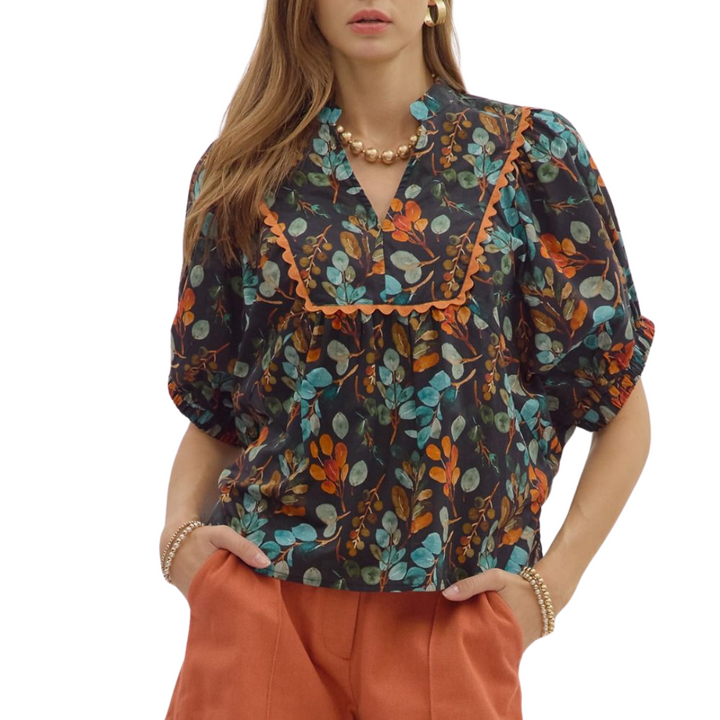 Botanical Print Top