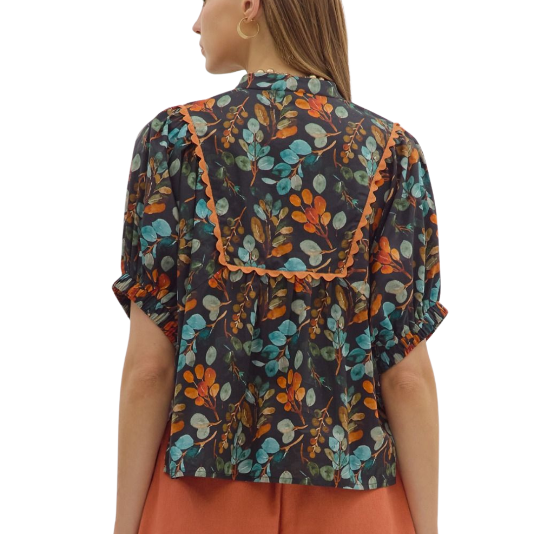 Botanical Print Top