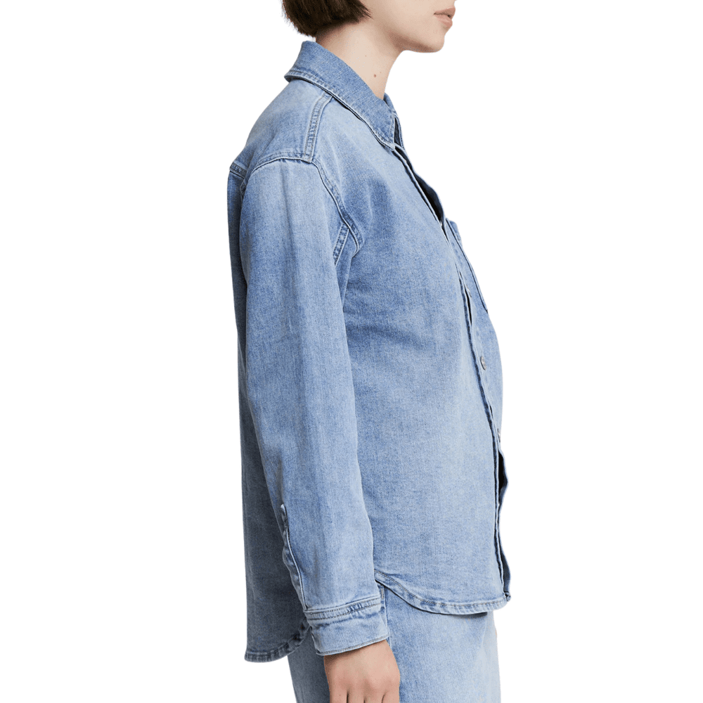 Snap Front Shirt Jacket from Mica Denim - High Call Outfitters