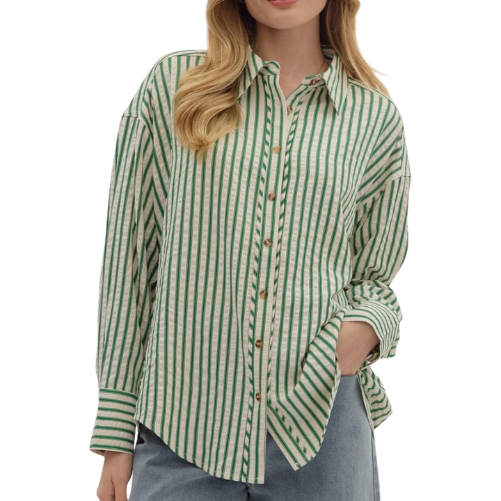 Textured Stripe Long Sleeve